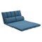 Homeroots 45" Blue Futon Convertible Sleeper Loveseat and Toss Pillows 526458 - alternate 4