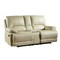 Homeroots 76in Beige Faux Leather Manual Reclining Love Seat With Storage 329415 - alternate 1
