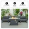 Leisuremod Chelsea 5-Pc Aluminum Sectional & Fire Pit Set, Weather-Resistant, 6-Person CSFBL-4BL - alternate 5