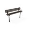 Mytcoat 6ft Outdoor Bench with Back, Inground, Brown, Punched Steel, TexturedCoating 804213 - alternate 1
