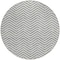 Homeroots 8' Gray And Ivory Round Chevron Washable Indoor Outdoor Area Rug 596269 - alternate 4
