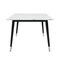 Homeroots 91" White and Black Marble and Metal Dining Table 534371 - alternate 4