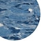Homeroots 8' Navy Blue And Blue Round Abstract Washable Indoor Outdoor Area Rug 609258 - alternate 4