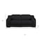 Homeroots 76in Black and Silver Italian Leather Power Reclining Loveseat 633751 - alternate 4