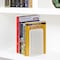 Acrimet Steel Metal Bookends for Shelves, Heavy Duty, for Large books, (White with Gold), 2PK 297.1 - alternate 4