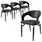 Leisuremod Entice Modern Leather Dining Chair with Iron Legs Open-Back Design in Charcoal, 4PK EC60CH-4 - alternate 1