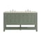 James Martin Vanities Breckenridge 60" Double Vanity, Smokey Celadon, w/ 3 CM Siberian Silestone Top 330-V60D-SC-3SFR - alternate 1