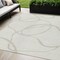 Homeroots 5' X 8' Ivory And Beige Abstract Washable Indoor Outdoor Area Rug 597488 - alternate 1