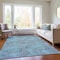 Homeroots 9' X 12' Denim Blue Navy Blue And Ivory Polka Dot Washable Indoor Outdoor Area Rug 614663 - alternate 5