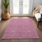 Homeroots 5' X 8' Blush And Ivory Geometric Washable Indoor Outdoor Area Rug 612113 - alternate 7