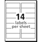 Pres-A-Ply White Labels, 1-1/3"x4", Permanent, PK1400 6793330602 - alternate 3