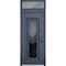 Vdomdoors Steel Door Ballucio 6044 Gray Graphite Top Exterior Window Stainless Inserts Single Modern Painted- BALLUCIO6044EXD-GRE-W36xH80+16-LH-I - alternate 1