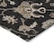 Homeroots 3' X 5' Black Brown And Ivory Floral Washable Indoor Outdoor Area Rug  604743 - alternate 4