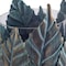 Homeroots 8" Gold Distressed Botanical Leaf Metal And Glass Tabletop Hurricane Candle Holder 608513 - alternate 3