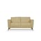 Homeroots 59in Cream And Silver Leather Loveseat 515678 - alternate 2