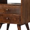 Homeroots 22" Chestnut Solid Wood Two Drawer Nightstand 722570 - alternate 3