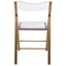 Leisuremod Menno Acrylic Folding Chair in Brushed Finish with Stainless Steel Frame, Brushed Gold MFBG15CL - alternate 4