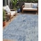 Homeroots 5' X 8' Navy Blue And Ivory Geometric Washable Indoor Outdoor Area Rug 594576 - alternate 1