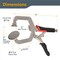 Powertec 2 Inch Face Clamps, C-Clamp with Ergonomic Grip and Adjustable Swivel Pads for Woodworking, 2PK 71641 - alternate 3