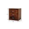 Homeroots 18" Chestnut Solid Wood Three Drawer Nightstand 722548 - alternate 2