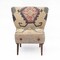Homeroots 26" Beige Blue and Red  Jute Southwestern Wingback Chair 565086 - alternate 6
