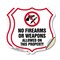 Signmission No Guns Shield Sign No Firearms Or Weapo, 4 inch X 4 inch, Vinyl Decal, 2PK SHI-D-2PACK-4-395 - alternate 1