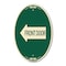 Signmission Front Door With Left Arrow, 12 Inch X 18 Inch Architectural Oval, Heavy Gauge Aluminum A-OV-G-1218-24390 - alternate 1