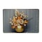 Homeroots 24" Beige Gold And Gray Solid Wood and Acrylic Silent Analog Floral Wall Clock 626575 - alternate 3