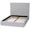 Baxton Studio Cadmus Modern Light Grey Channel-Tufted Fabric King Platform Bed 254-14061-ZORO - alternate 3