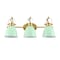 Jonathan Y Phineas 25.5" 3-Light Adjustable Farmhouse Bohemian Iron LED Vanity Light, Mint Green/Brass Gold JYL1116D - alternate 7