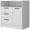 Homeroots 35" White Three Drawer Dresser 534922 - alternate 4