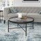 Homeroots 36" Black Glass And Steel Round Coffee Table 520915 - alternate 4