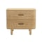 Manhattan Comfort Solara 30 in Solid Wood Nightstand in Natural Oak (2-Drawer) NS1788-1 - alternate 7
