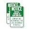 Signmission Notice - Bicycle Parking at Your Own Risk, Company Not , 18'' X 24'', Heavy Gauge Aluminum, 2PK A-1824-2PACK-23537 - alternate 1