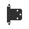 Amerock 3/8in 10mm Inset Non-Self Closing Face Mount Matte Black Cabinet Hinge, 1 Pair BPR3417FB - alternate 1