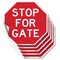 Signmission Stop For Gate, 6 inch X 6 inch, Vinyl Decal, 5PK OC-D-5PACK-6-286 - alternate 1