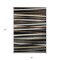 Homeroots 5' X 8' Black Brown And Ivory Striped Washable Indoor Outdoor Area Rug 597302 - alternate 3