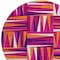 Homeroots 8' Red Purple And Copper Round Geometric Washable Indoor Outdoor Area Rug 598258 - alternate 4
