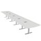 Skutchi Designs 22ft Arc Rectangle Conference Table With Power | Harmony Series | 22 Person Meeting Room Table HAR-AREC-48X264-T-WA7976-ESIL - alternate 1