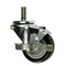 Service Caster 3 Inch SS Black Polyurethane Swivel 12mm Threaded Stem Caster with Brake SCC SCC-SSTS20S314-PPUB-BLK-TLB-M1215 - alternate 1