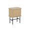 Homeroots 24" Natural Modern Sliding Door Nightstand 527615 - alternate 3