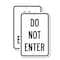 Signmission Do Not Enter, 12'' X 18'' 2 Signs, Heavy Gauge Aluminum, 2PK A-1218-2PACK-2631 - alternate 1