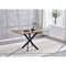 Homeroots 47" Brown and Black Wood and Metal Cross Leg Base Dining Table 602332 - alternate 3