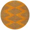 Homeroots 8' Orange And Blue Round Geometric Washable Indoor Outdoor Area Rug 598766 - alternate 5
