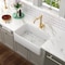 Wrightmaster 33" Apron-Front Farmhouse Single Bowl White Ceramic Kitchen Sink w/Bottom Grids and Basket Strainer ZOR-AW33209DS - alternate 4