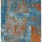 Homeroots 9' X 12' Navy Blue Orange And Ivory Abstract Washable Indoor Outdoor Area Rug 596882 - alternate 5