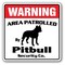 Signmission Pitbull, 8 Inch X 8 Inch, Decal D-8-WD-PITBULL - alternate 1
