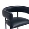 Manhattan Comfort Onda Metal Vegan Leather Dining Chair in Black DC1608-3 - alternate 3