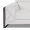 Homeroots 89" White Italian Leather Sofa With Chrome Legs 476519 - alternate 3