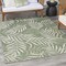 Homeroots 4' X 6' Ivory And Green Palm Leaf Indoor Outdoor Area Rug 552521 - alternate 6